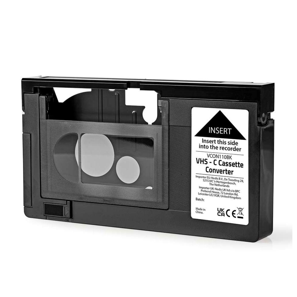 Conversor de Cassetes VHS-C - VHS Preto