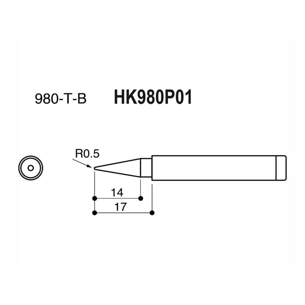 Ponta Para Ferro De Soldar 980-T-B 0.5mm Hakko