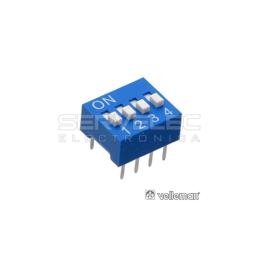 Comutador Dip Switch 4 Circuitos Velleman