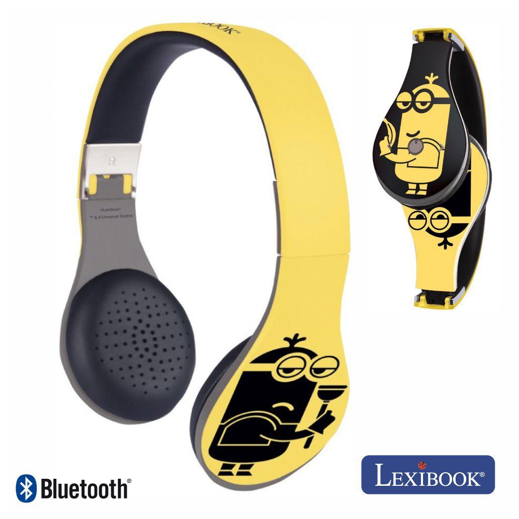 Auscultadores Bluetooth S/ Fios Bat C/Micro Minions Lexibook