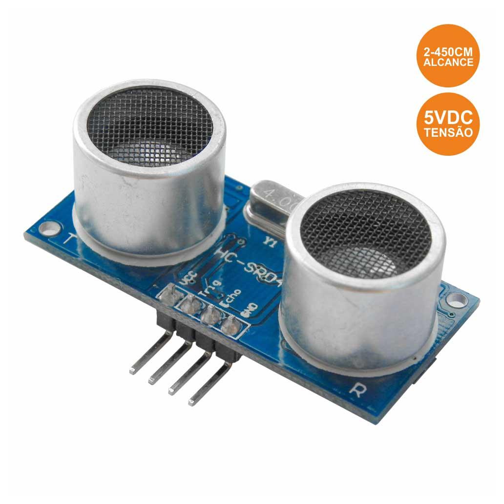 Módulo C/ Sensor De Distância Ultrasónico 2-450cm P/ Arduino