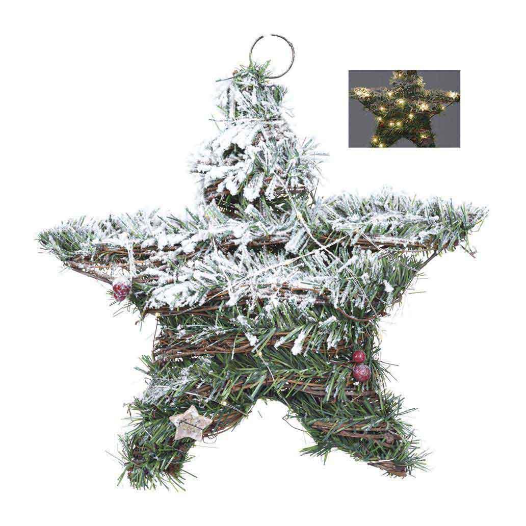 Estrela De Natal Decorativa C/ LEDS 30cm