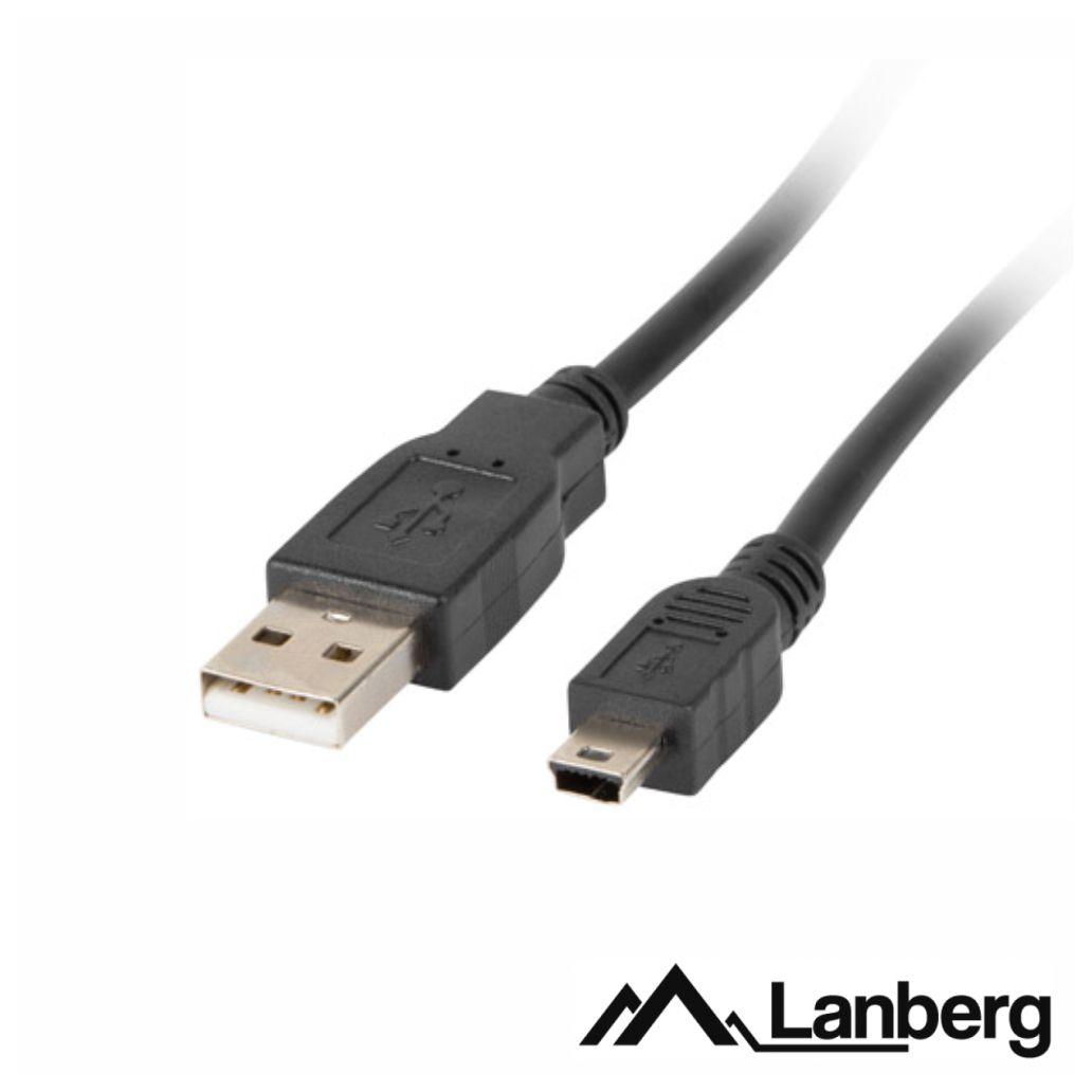 Cabo USB-A 2.0 Macho / Mini USB-B Macho 1.8m LANBERG