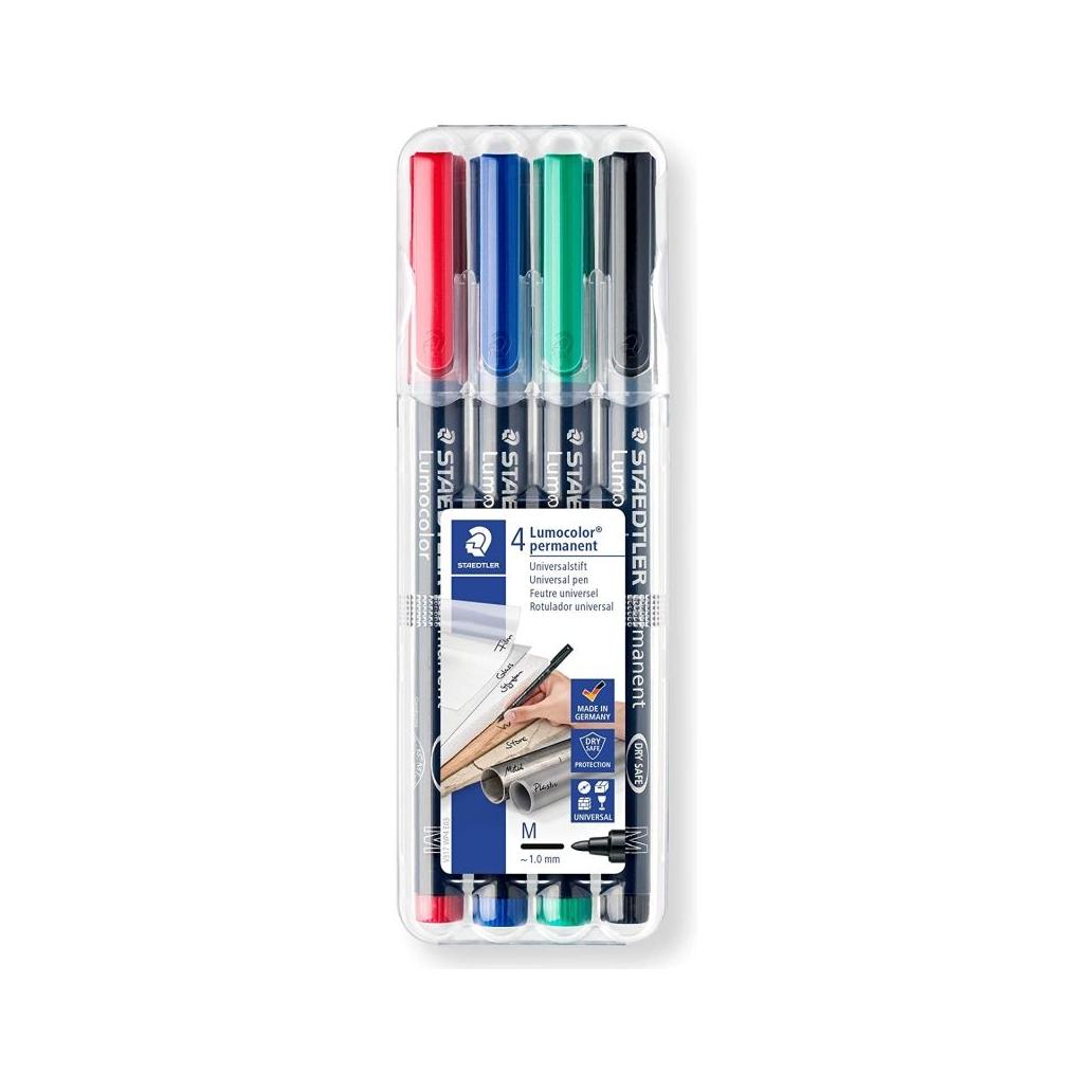 Pack Canetas Permanentes Staedtler Lumocolor 4 Unidades