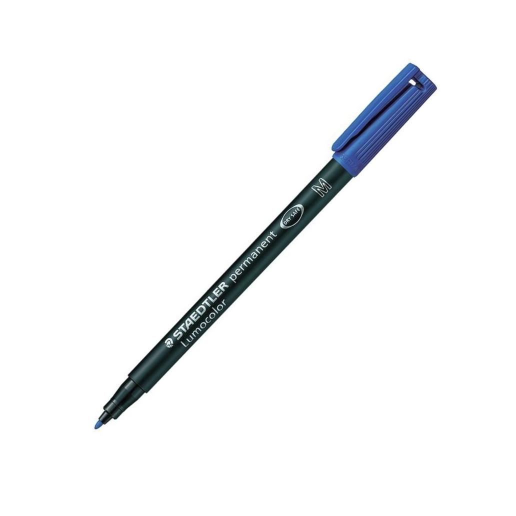 Caneta Tinta Permanente Staedtler Lumocolor 1mm Azul