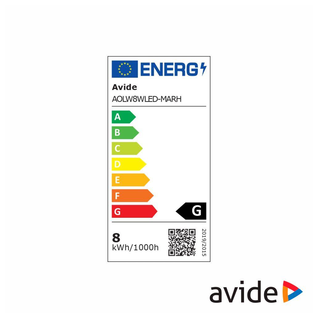 Candeeiro Parede LED 8W 4000K 380lm IP54 AVIDE