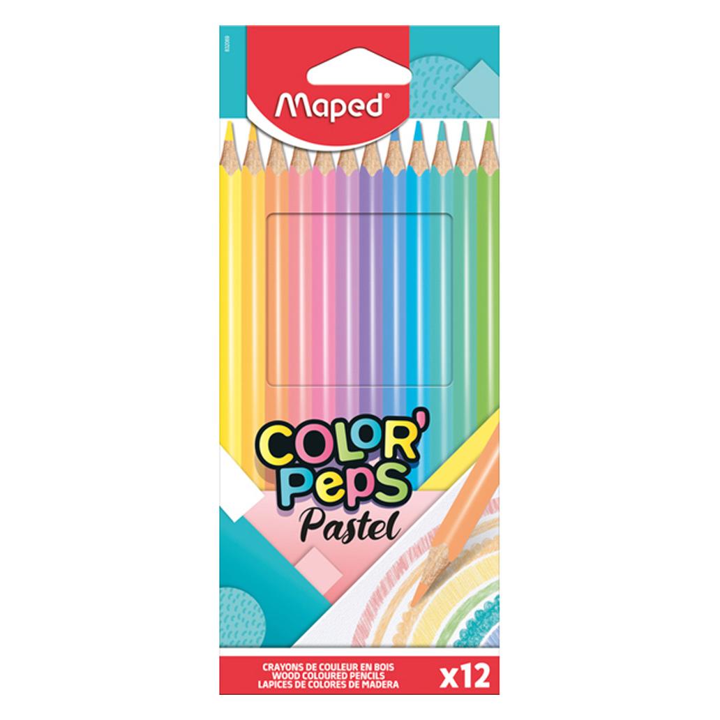 Lápis De Cor Maped Color Peps Pastel 12 Cores