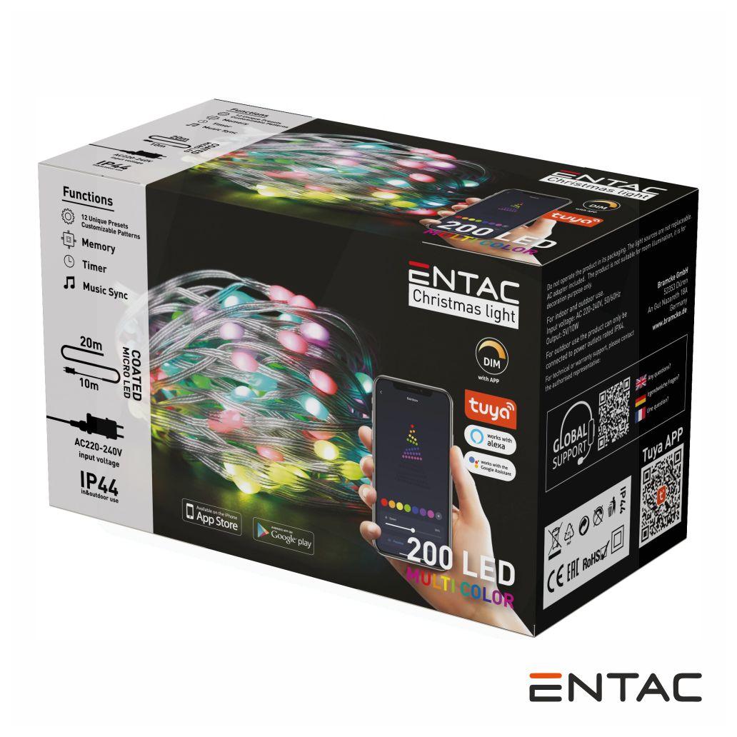 Luz Natal 200 LED Multicor APP TUYA 220V 20m ENTAC