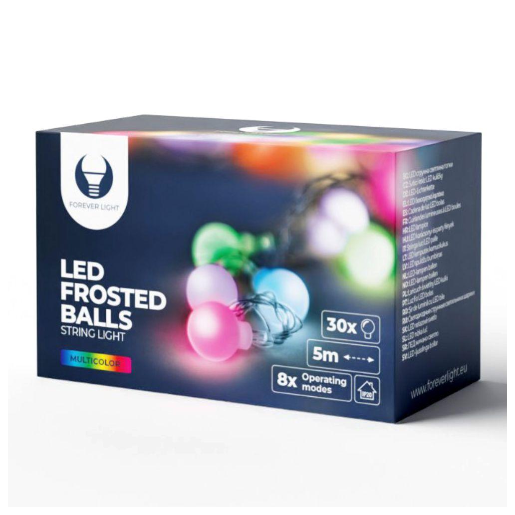 Luz Natal 30 LED Multicor Bolas Decorativas 5m