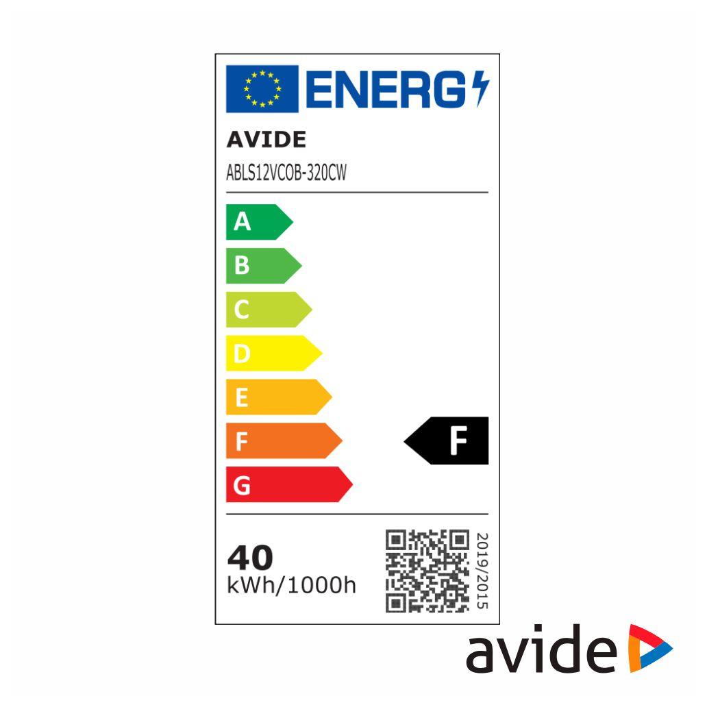 Fita 1600 LEDS COB 6400K 12V 8W/m 5m IP44 AVIDE