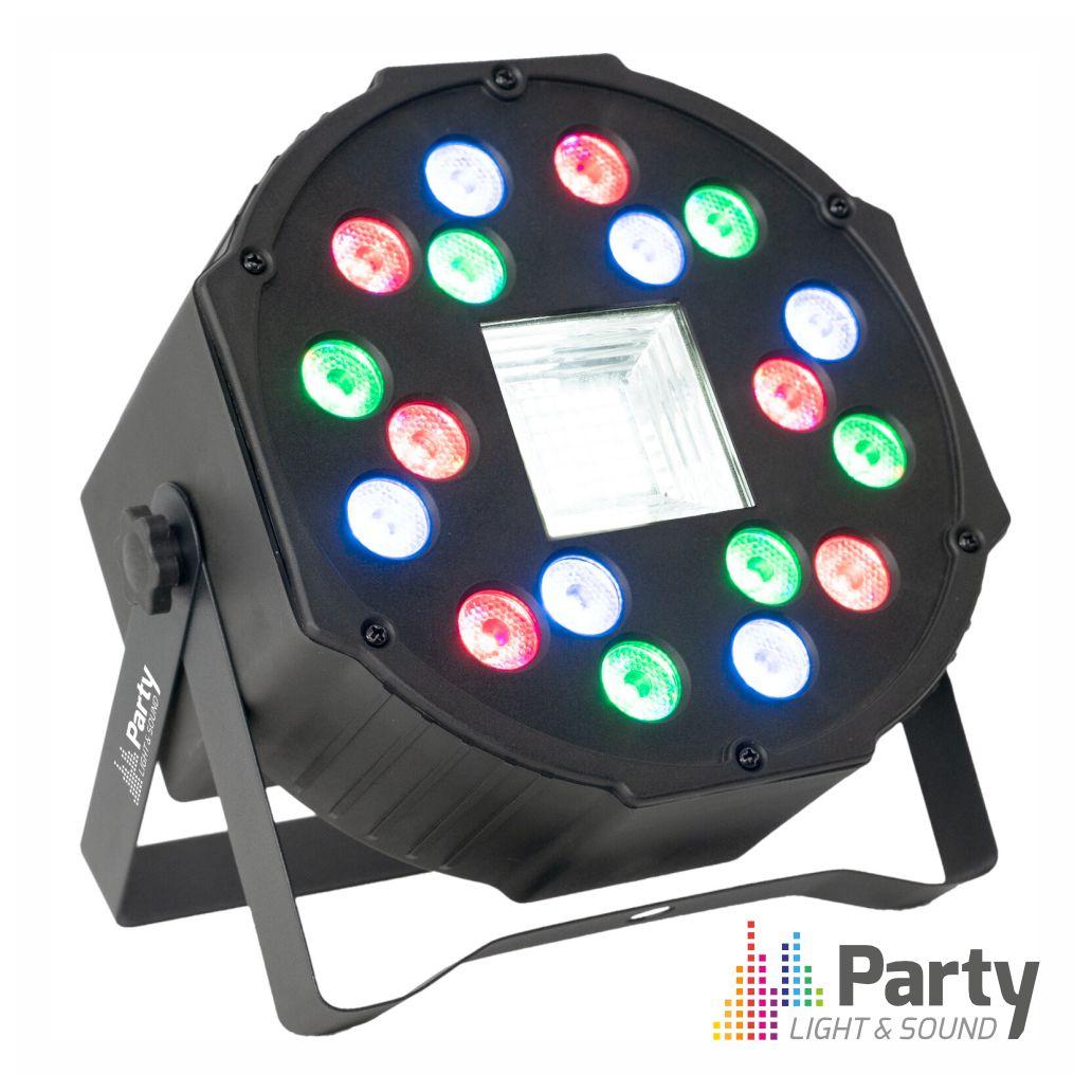 Projetor Par C/ 18 LEDS Strobe DMX PARTY