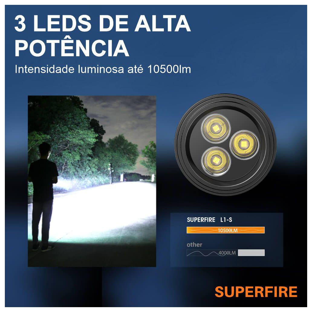 Lanterna 3x36W 10500lm IP45 SUPERFIRE