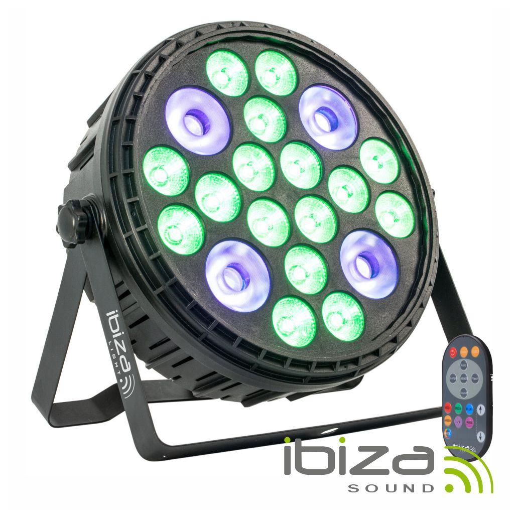 Projetor Par 120W C/ 16 LEDS 4W + 4 LEDS UV 30W IBIZA