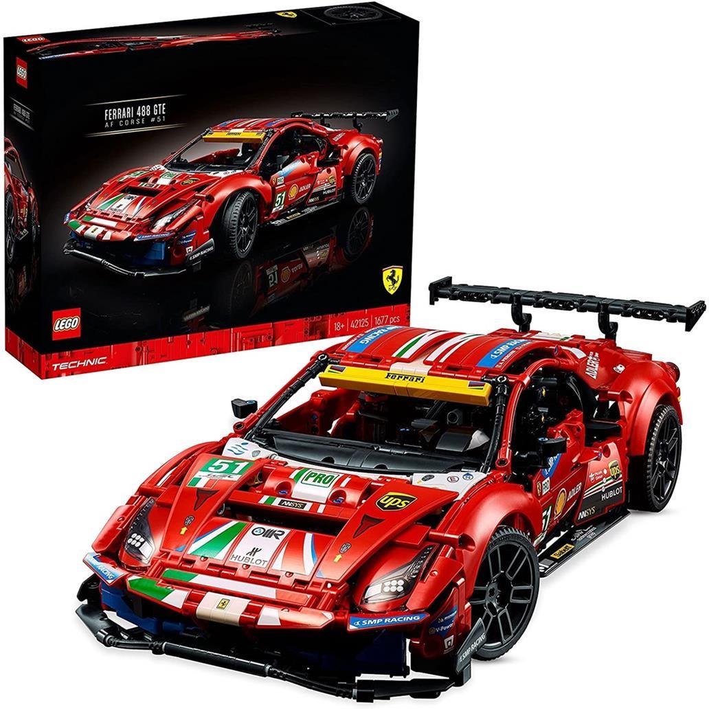 Lego Technic Ferrari 488 Gte 42125 18+ 1677Pcs