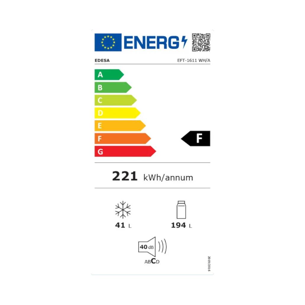 Frigorífico Edesa 235L EFT1611WH