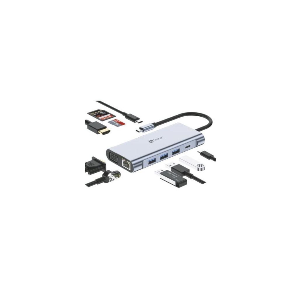 Base de ligação usb tipo c leotec leds01/ 3xusb/ 2xusb tipo