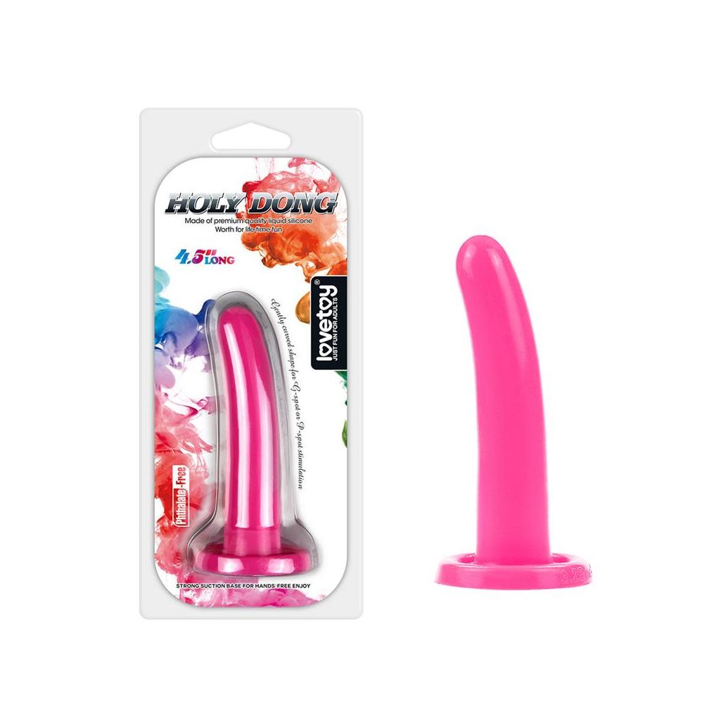 Estimulador holy dong 4.5 silicone líquido cor-de-rosa