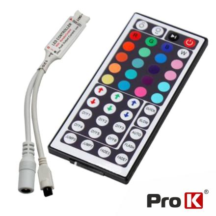 Controlador P/ Fita De Led Rgb 12v C/ Comando Prok
