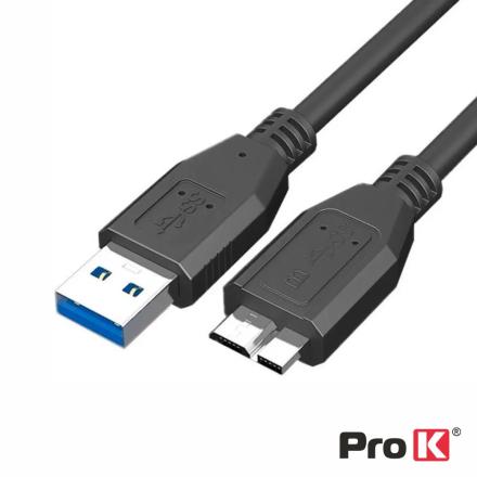 Cabo Usb 3.0 Tipo-A Macho / Micro-B Macho 1.8m Prok