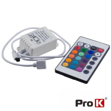 Controlador Para Fita De Led Rgb 12v Com Comando Prok