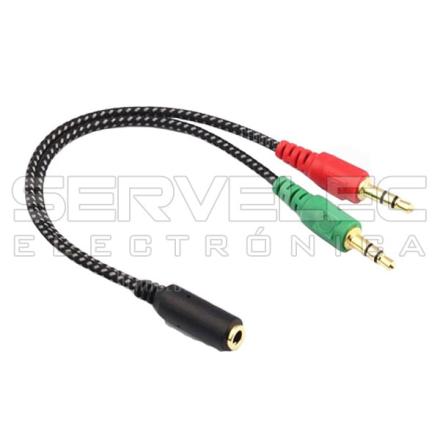 Cabo Jack 3.5mm Fêmea 4p / 2x Macho St