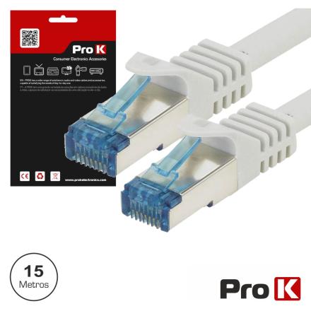 Cabo S/Ftp Cat6e 15m Cinza Prok