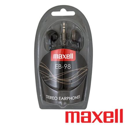 Auriculares C/ Fios Stereo Pretos MAXELL