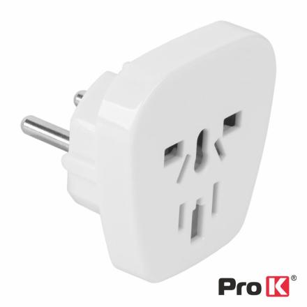 Ficha Adaptadora Viagem Universal Branca PROK