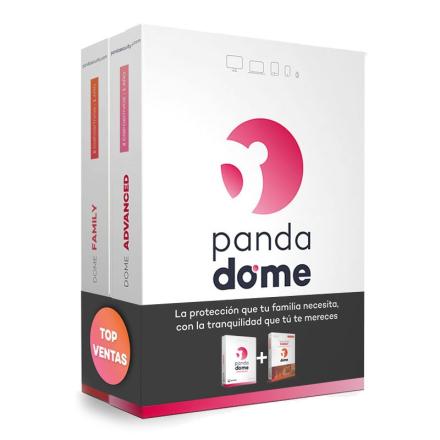 Software antivírus avançado panda dome 2 licenças + caixa pa