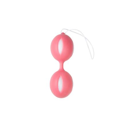 Bolas de kegel wiggle duo rosa e branco