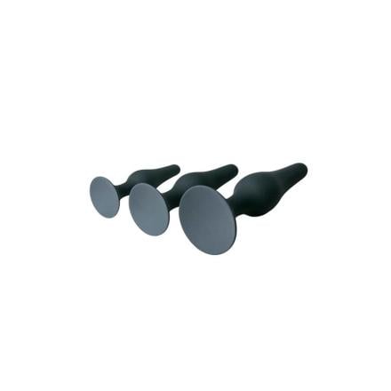 Conjunto de 3 plug anal preto