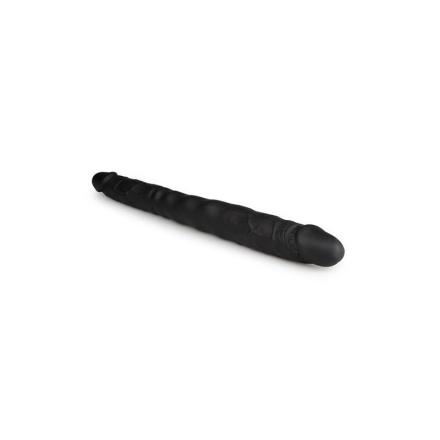 Dildo doble flexible preto 40 cm