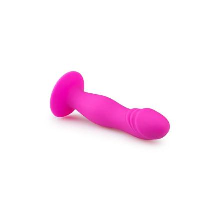 Plug anal silicona com ventosa rosa