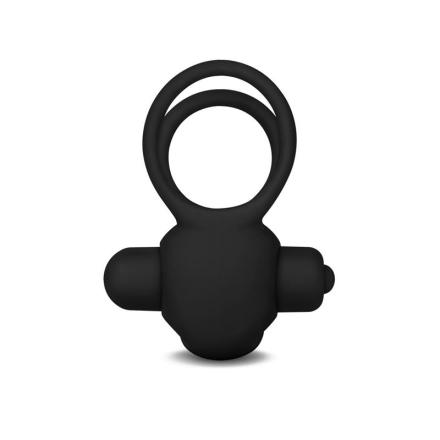 Anel vibratório duplo power clit duo preto