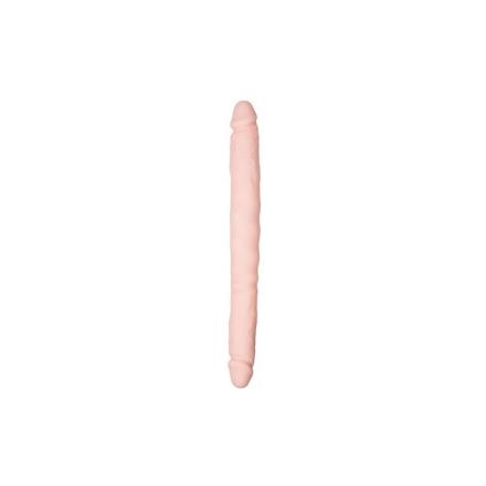 Dildo duplo flexível silicone natural 40 cm