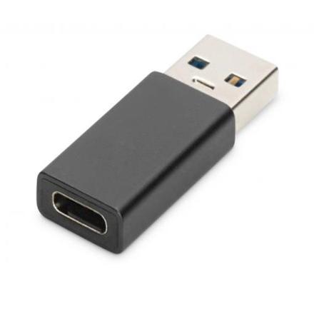 Adaptador digitus usb-a - usb-c m/f preto