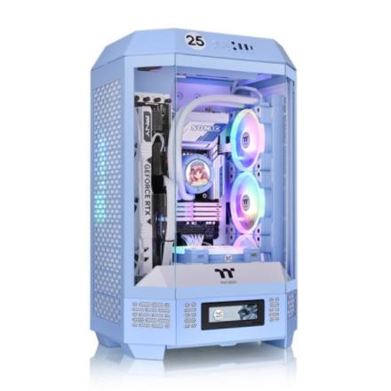 Caixa thermaltake the tower t300 hydrangea blue atx 2xusb 3.
