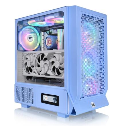 Caixa thermaltake ceres 330 tg hydrangea blue argb atx 2xusb