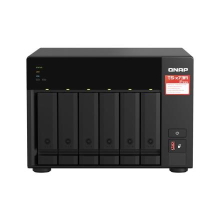 Nas+switch qnap ts-673a + qsw-1105-5t 6-bay amd v1500b 4c/8t