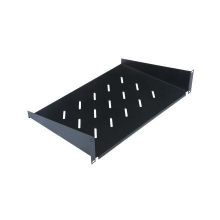 Wp rack fixed shelf 1u 350 mm, black ral 9005
