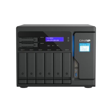 Nas qnap 6+2-bay atom c5125 8c/8t/8gb/1 x 10gbase-t+2 x 2.5g