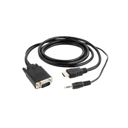 Adaptador gembird hdmi para vga com som 1.8metros