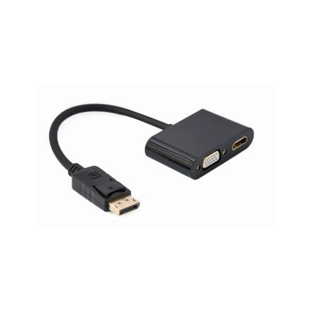 Adaptador gembird displayport macho para vga fêmea e hdmi fê