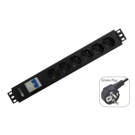 Wp rack 19\\" pdu - vertical 12 x schuko sockets, 2ph circuit