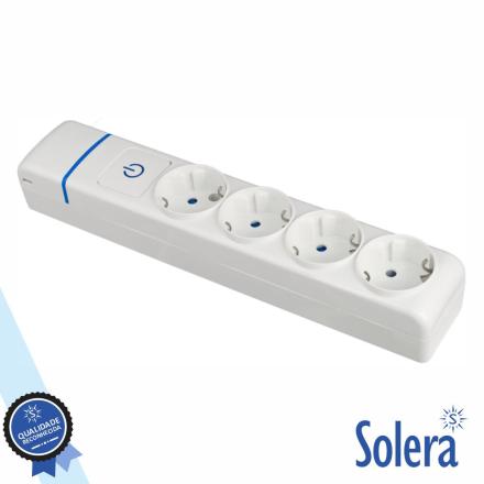 Extensão elétrica 4x schuko c/ interruptor solera