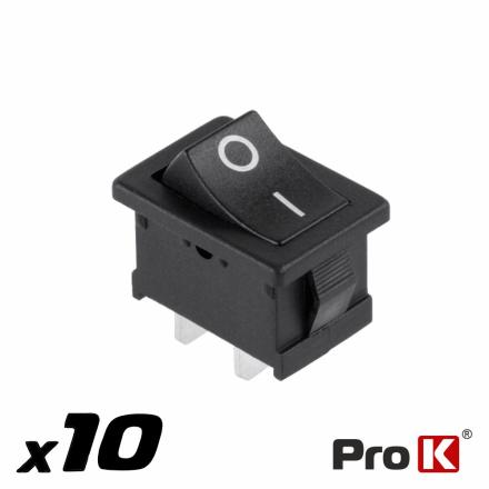Interruptor basculante 3a-250v spst on-off 10x prok