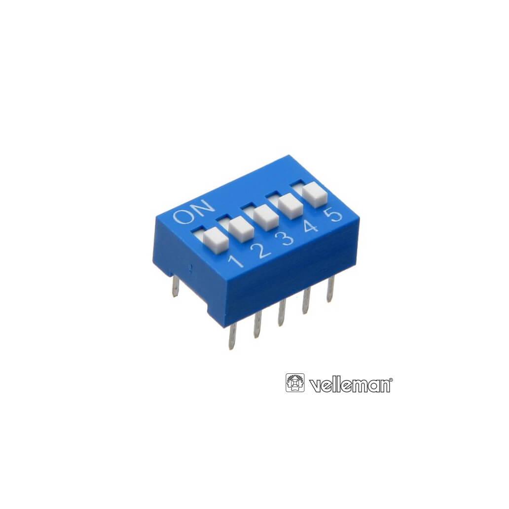 Comutador Dip Switch 5 Circuitos Velleman