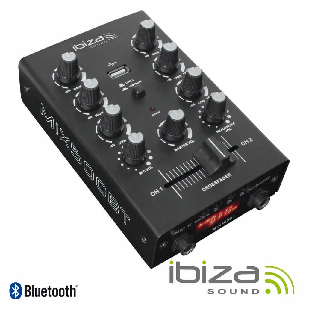 Mesa De Mistura 2 Canais Rec Bluetooth Ibiza