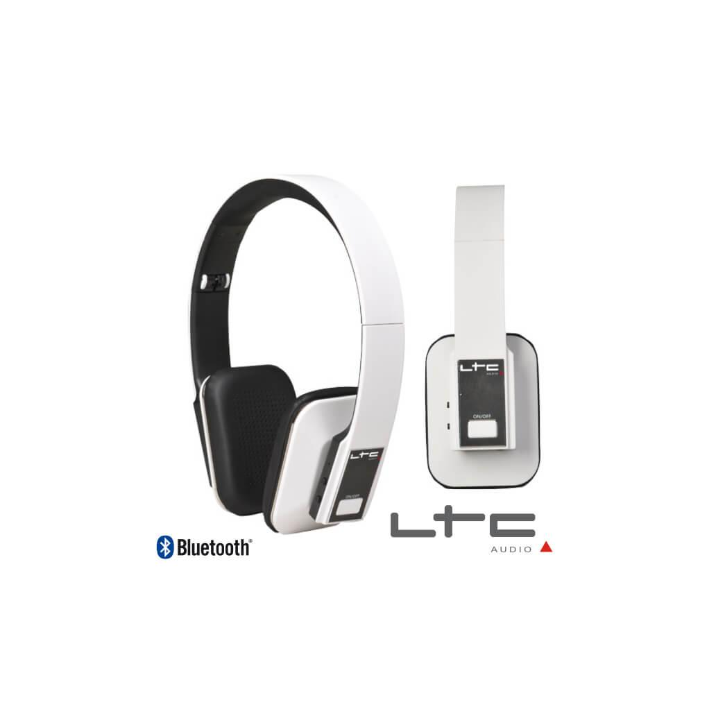 Auscultadores Bluetooth DJ S/ Fios Articulados Brancos Lt