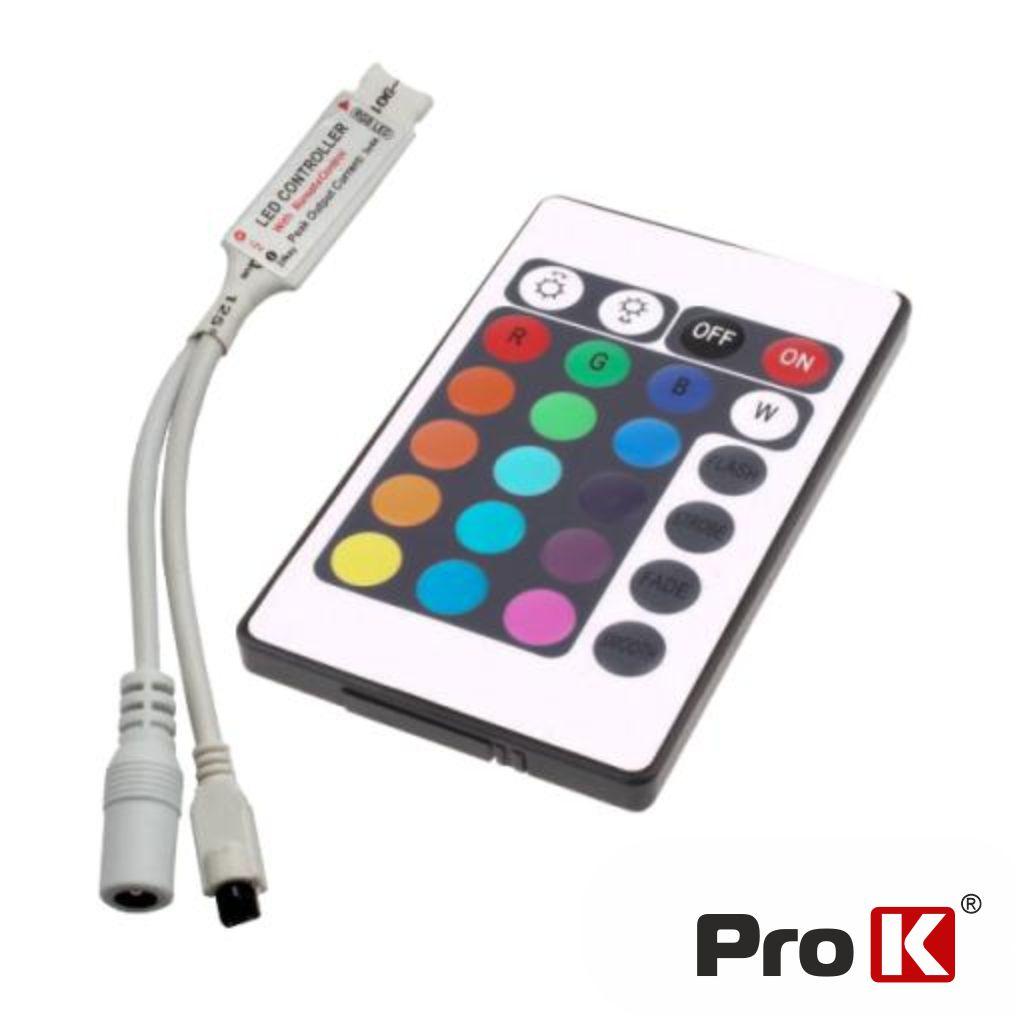 Controlador P/ Fita Leds Rgb 12v C/Comando Prok